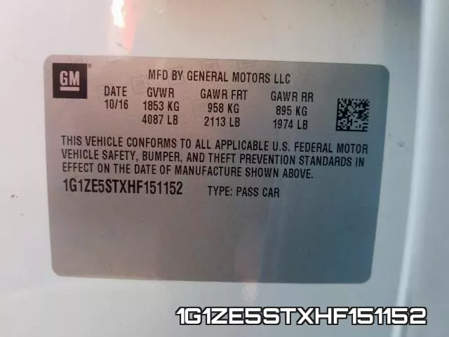 1G1ZE5STXHF151152 фото 2