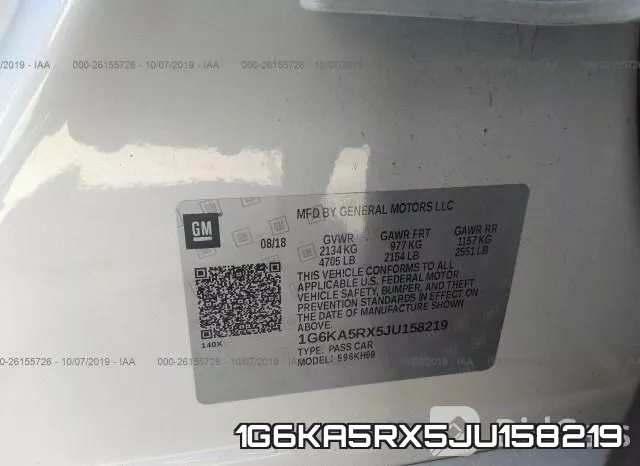 1G6KA5RX5JU158219 фото 9