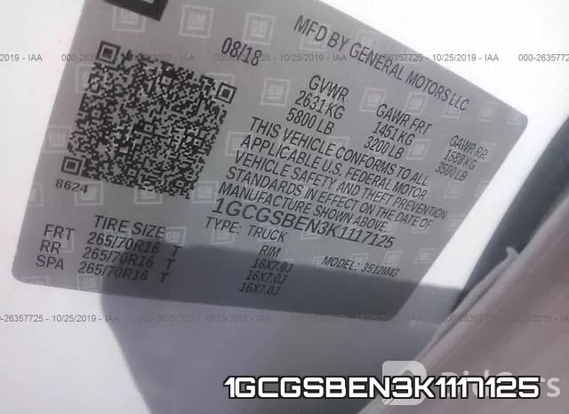 1GCGSBEN3K1117125 фото 10