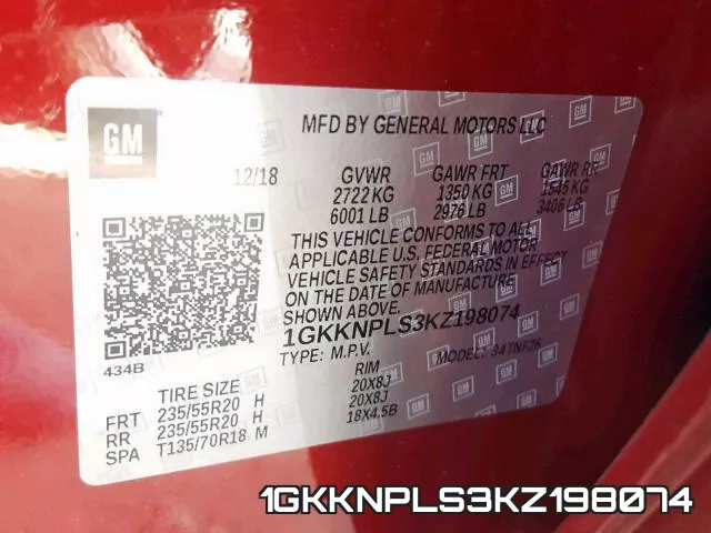 1GKKNPLS3KZ198074 фото 2