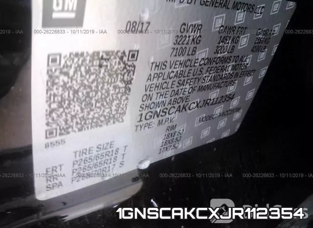 1GNSCAKCXJR112354 фото 8