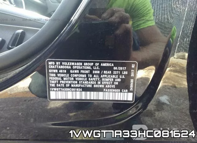 1VWGT7A33HC081624 фото 8