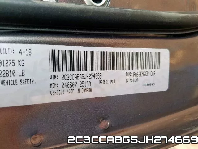 2C3CCABG5JH274669 фото 2