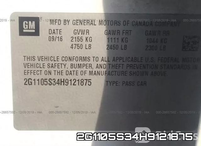 2G1105S34H9121875 фото 10