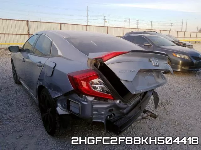 2HGFC2F88KH504418 фото 4