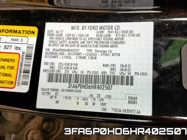 3FA6P0HD6HR402507 фото 2
