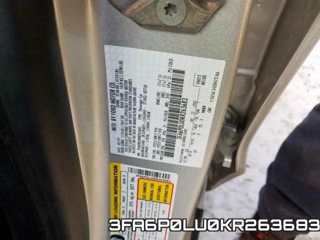 3FA6P0LU0KR263683 фото 2