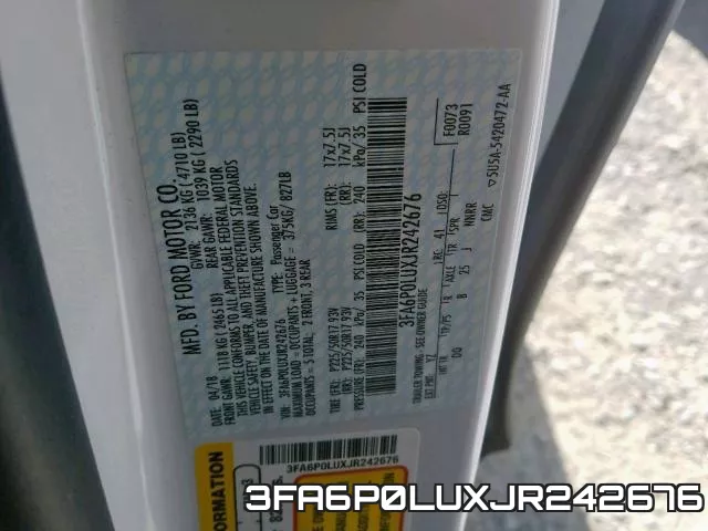 3FA6P0LUXJR242676 фото 2