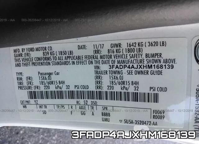 3FADP4AJXHM168139 фото 10