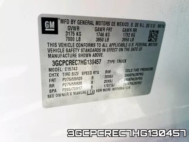 3GCPCREC7HG130457 фото 2