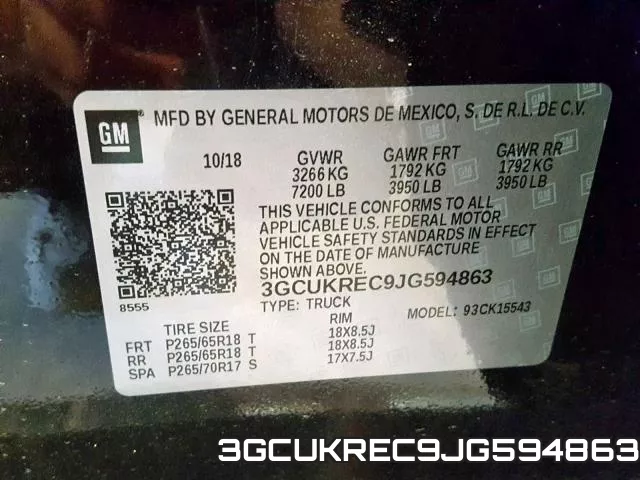 3GCUKREC9JG594863 фото 2