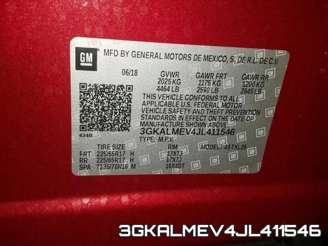 3GKALMEV4JL411546 фото 2