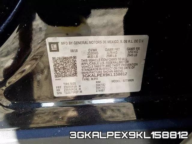 3GKALPEX9KL158812 фото 2
