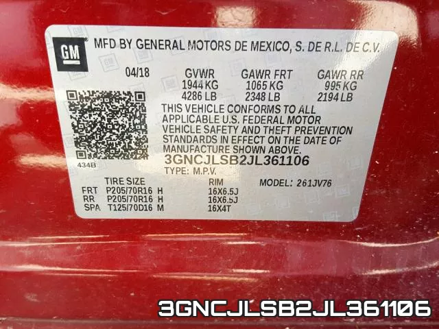 3GNCJLSB2JL361106 фото 2