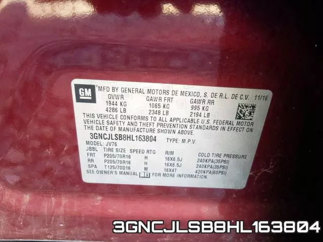 3GNCJLSB8HL163804 фото 2