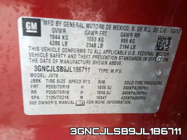 3GNCJLSB9JL186711 фото 2