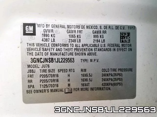 3GNCJNSB1JL229563 фото 2