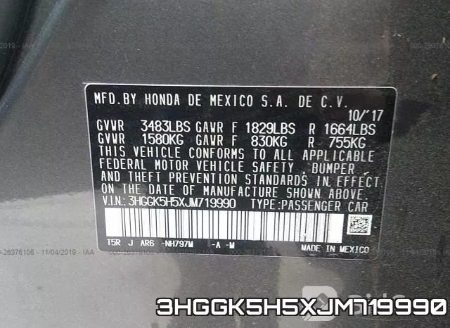 3HGGK5H5XJM719990 фото 8