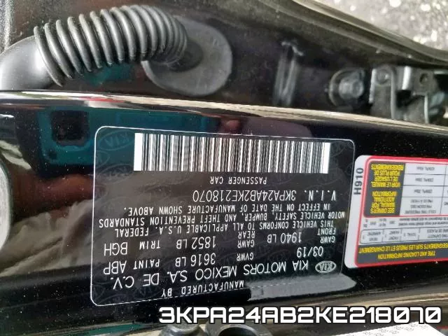 3KPA24AB2KE218070 фото 2
