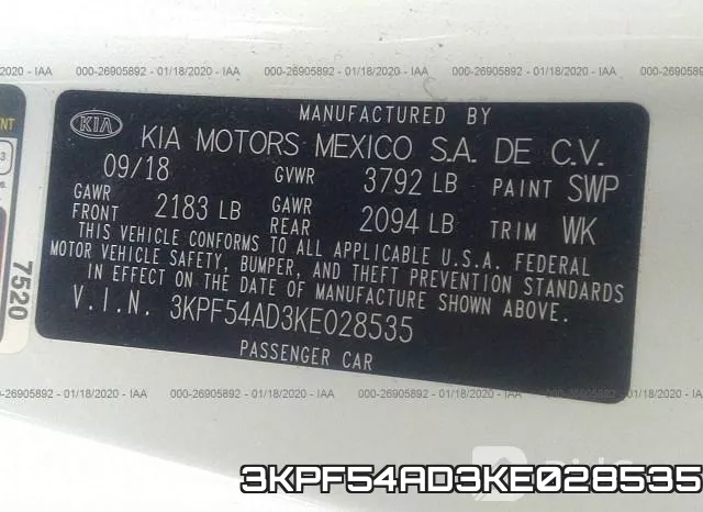 3KPF54AD3KE028535 фото 10