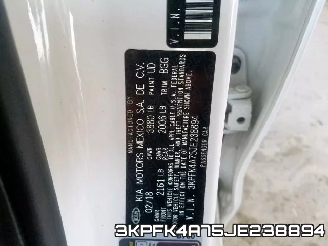 3KPFK4A75JE238894 фото 2