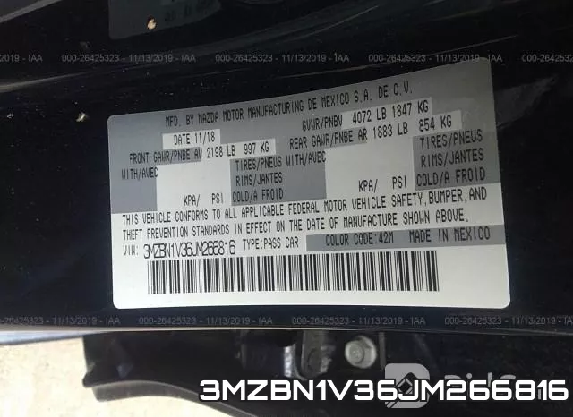 3MZBN1V36JM266816 фото 7