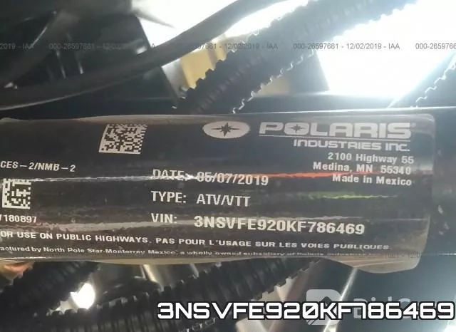 3NSVFE920KF786469 фото 2