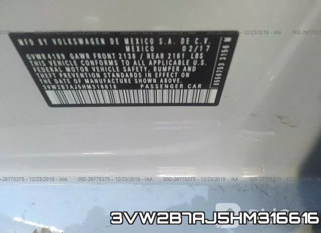 3VW2B7AJ5HM316616 фото 10