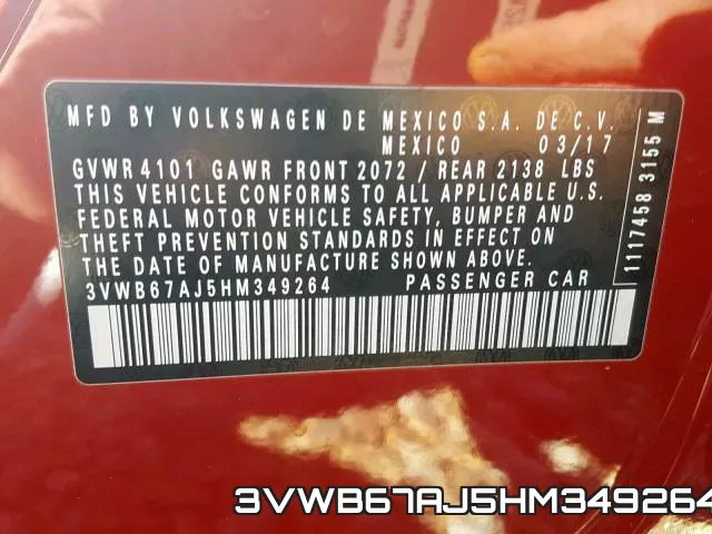 3VWB67AJ5HM349264 фото 2