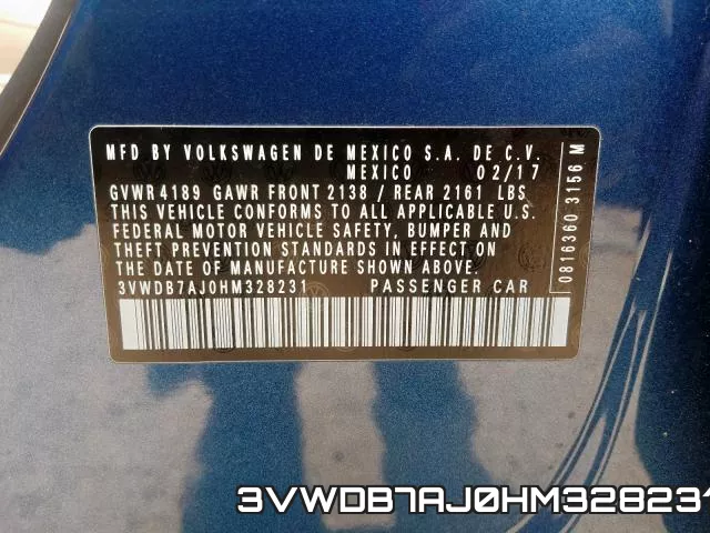 3VWDB7AJ0HM328231 фото 2
