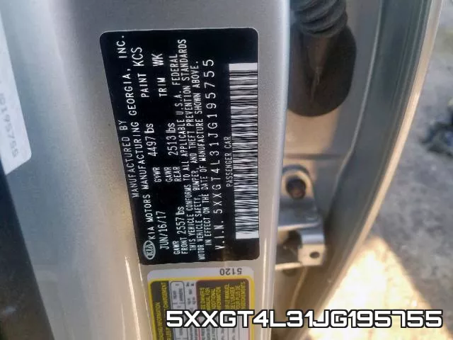 5XXGT4L31JG195755 фото 2