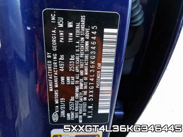 5XXGT4L36KG346445 фото 2