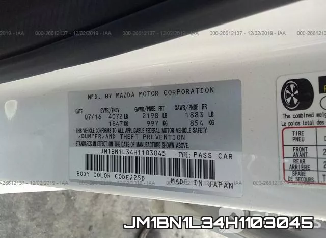 JM1BN1L34H1103045 фото 9