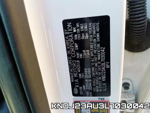 KNDJ23AU3L7030042 фото 2