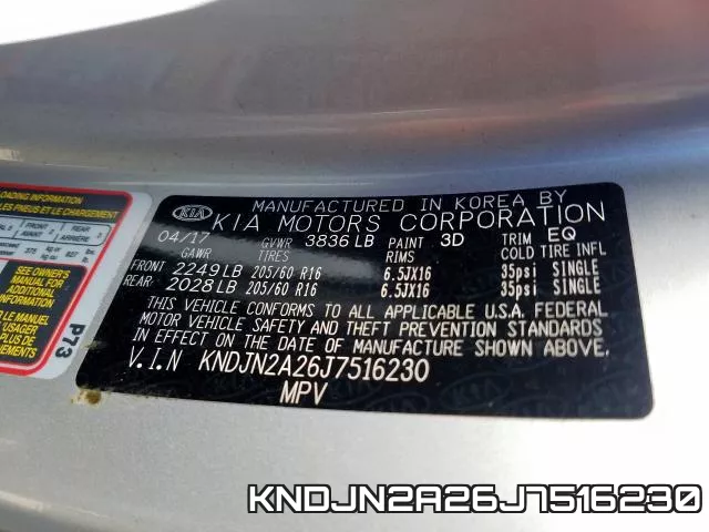 KNDJN2A26J7516230 фото 2