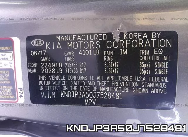 KNDJP3A50J7528481 фото 7