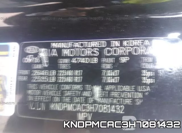 KNDPMCAC3H7081432 фото 6