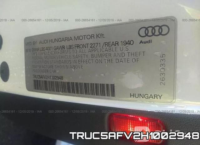 TRUC5AFV2H1002948 фото 9
