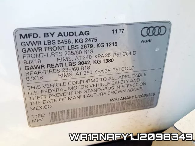 WA1ANAFY1J2098349 фото 2