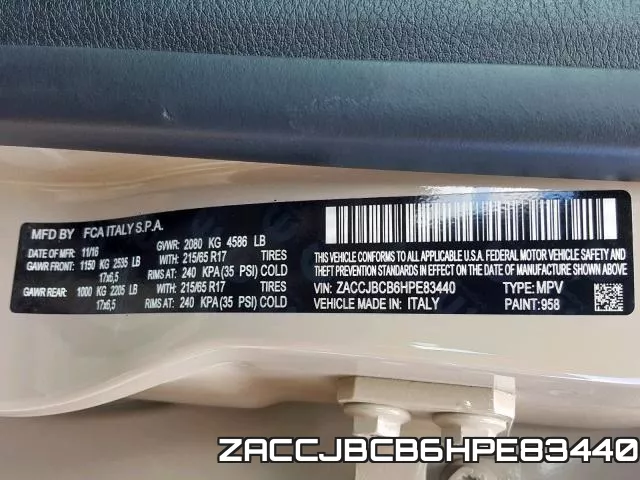 ZACCJBCB6HPE83440 фото 2