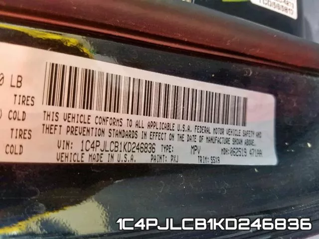 1C4PJLCB1KD246836 фото 2