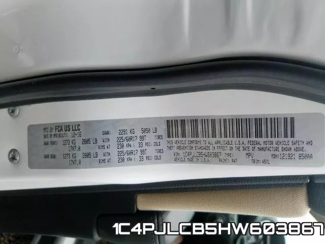 1C4PJLCB5HW603867 фото 2