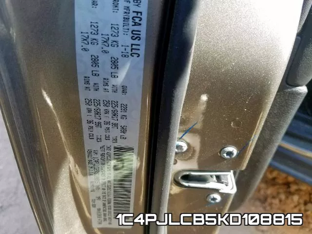 1C4PJLCB5KD108815 фото 2