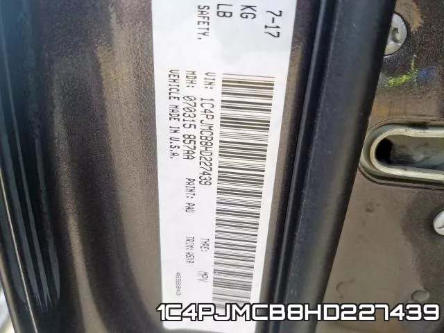 1C4PJMCB8HD227439 фото 2