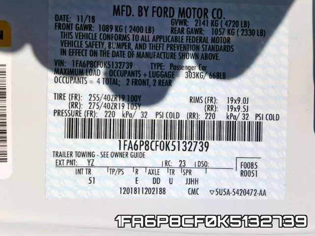 1FA6P8CF0K5132739 фото 2