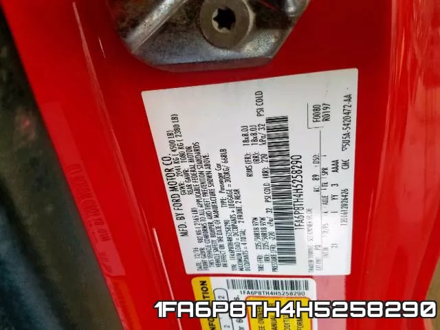 1FA6P8TH4H5258290 фото 2