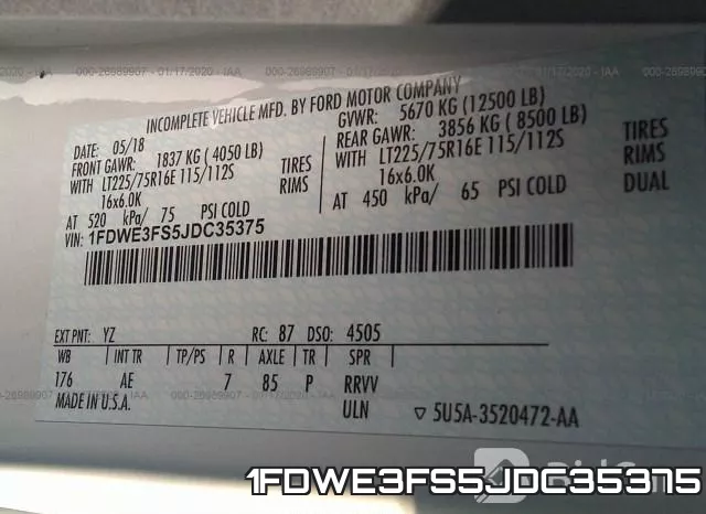 1FDWE3FS5JDC35375 фото 8