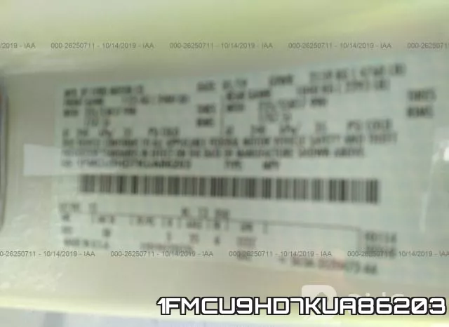 1FMCU9HD7KUA86203 фото 10