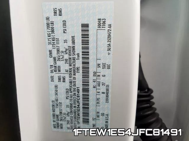 1FTEW1E54JFC81491 фото 2