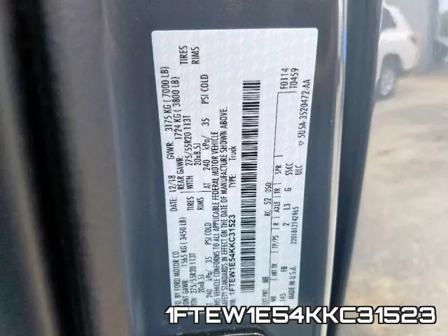 1FTEW1E54KKC31523 фото 2